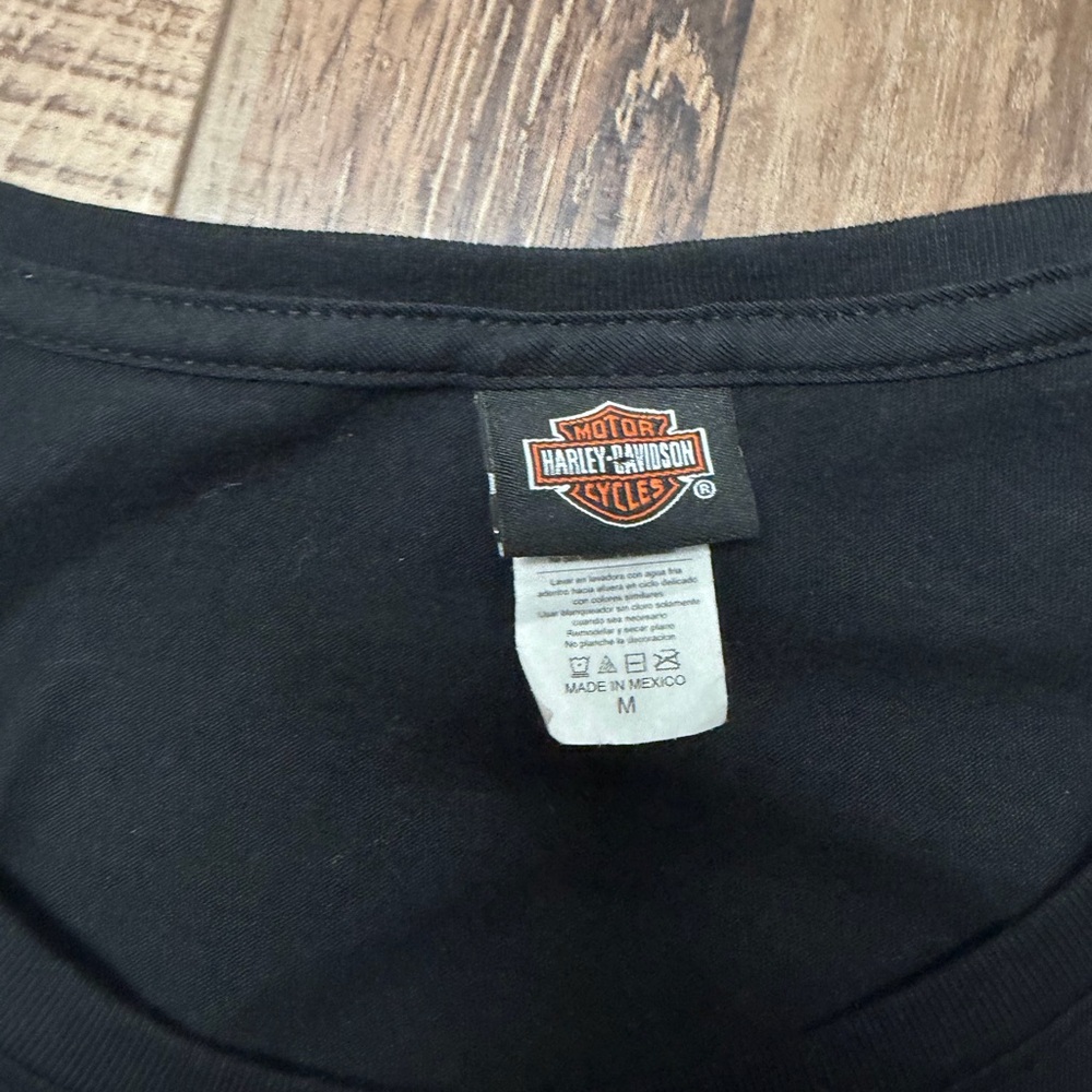 Rhinestone Harley-Davidson Women's Black Graphic Tee - Picture 4 of 4